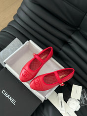 MARY JANE SHOES IN ROSE RED LAMBSKIN