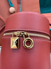 EXTRA CASE MEDIUM 16 BAG IN MARS RED SMOOTH CALFSKIN WITH GOLD HARDWARE