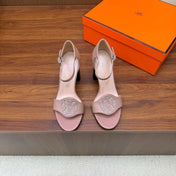 HM 26S MARQUISE SANDAL 85MM IN NUDE PINK CALFSKIN
