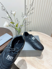 SOCCER SNEAKER IN BLACK QUILTED LAMBSKIN