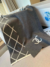SCARF 180 CM IN MOUSE GRAY MIX WHITE CASHMERE 401970