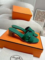 0ASIS SANDAL DARK GREEN CALFSKIN CLASSIC