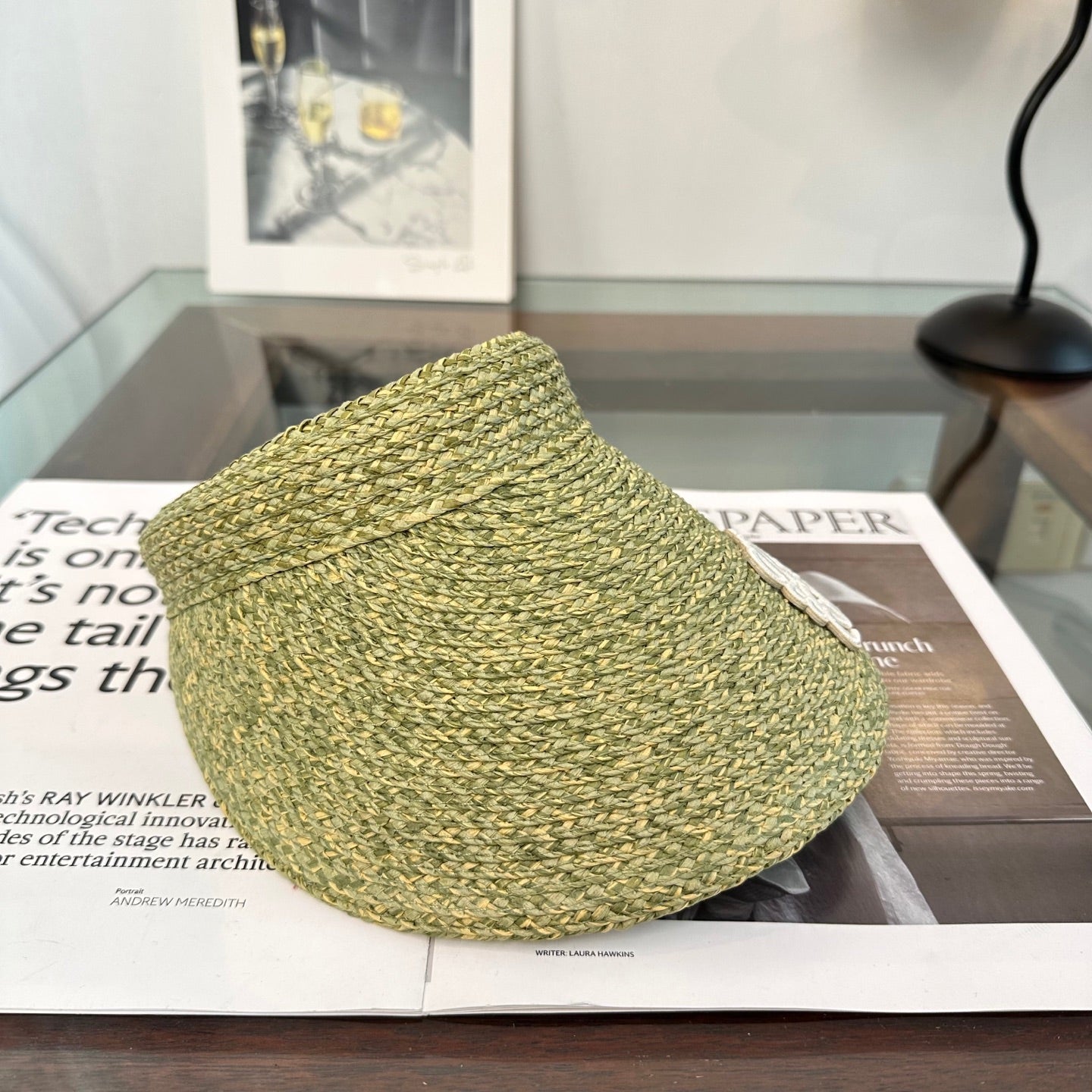LOEWE 26S RAFFIA SUN VISOR HAT STYLE 204