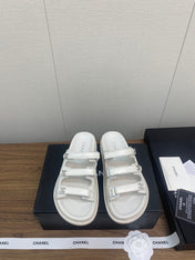 DAD SANDAL IN WHITE LAMBSKIN MULE