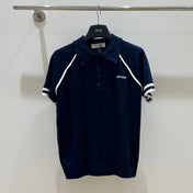 MIUMIU 26S SHORT-SLEEVE KNIT POLO SHIRT 1272