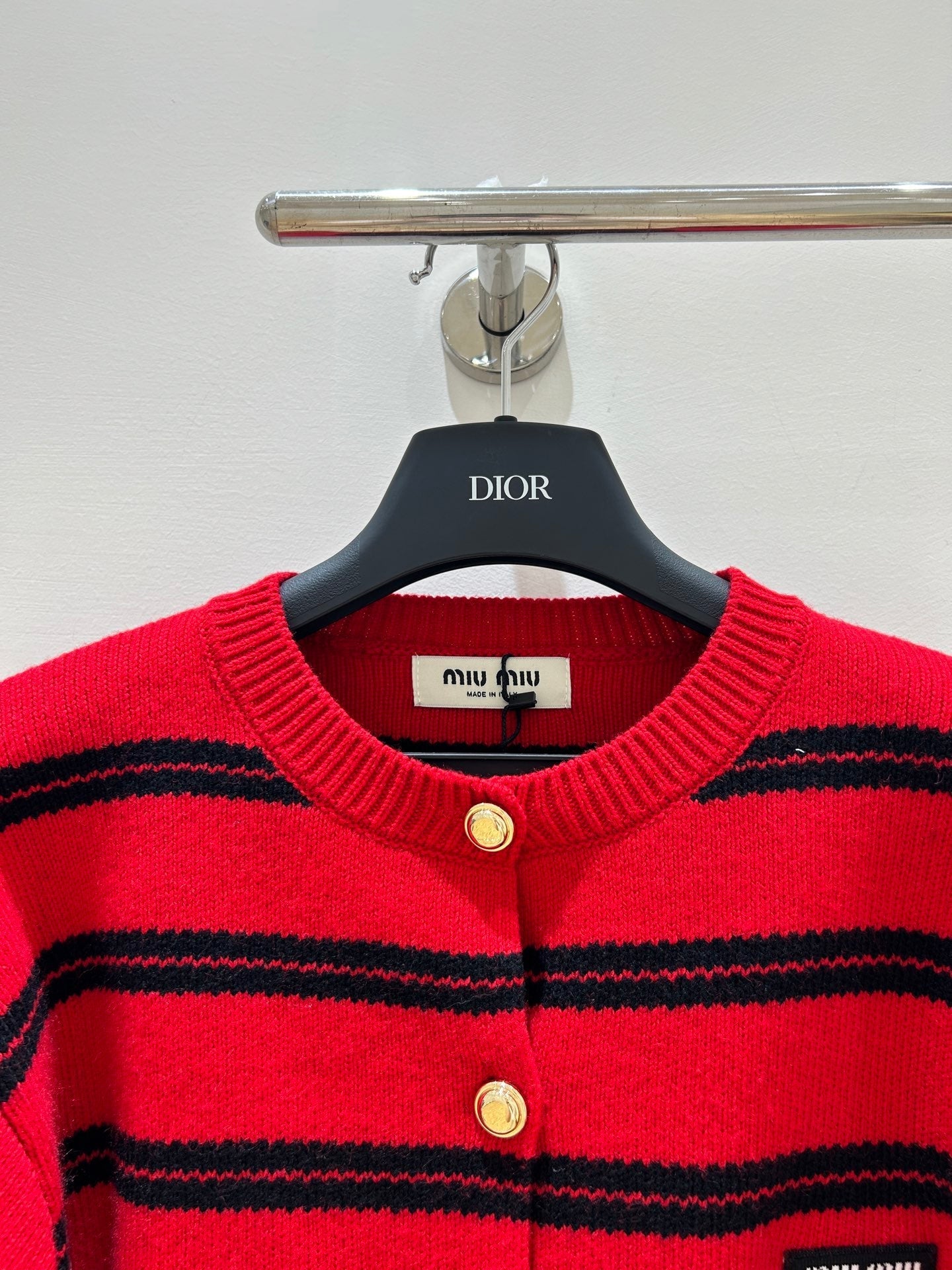 MIUMIU 26S CREWNECK KNIT CARDIGAN 1315