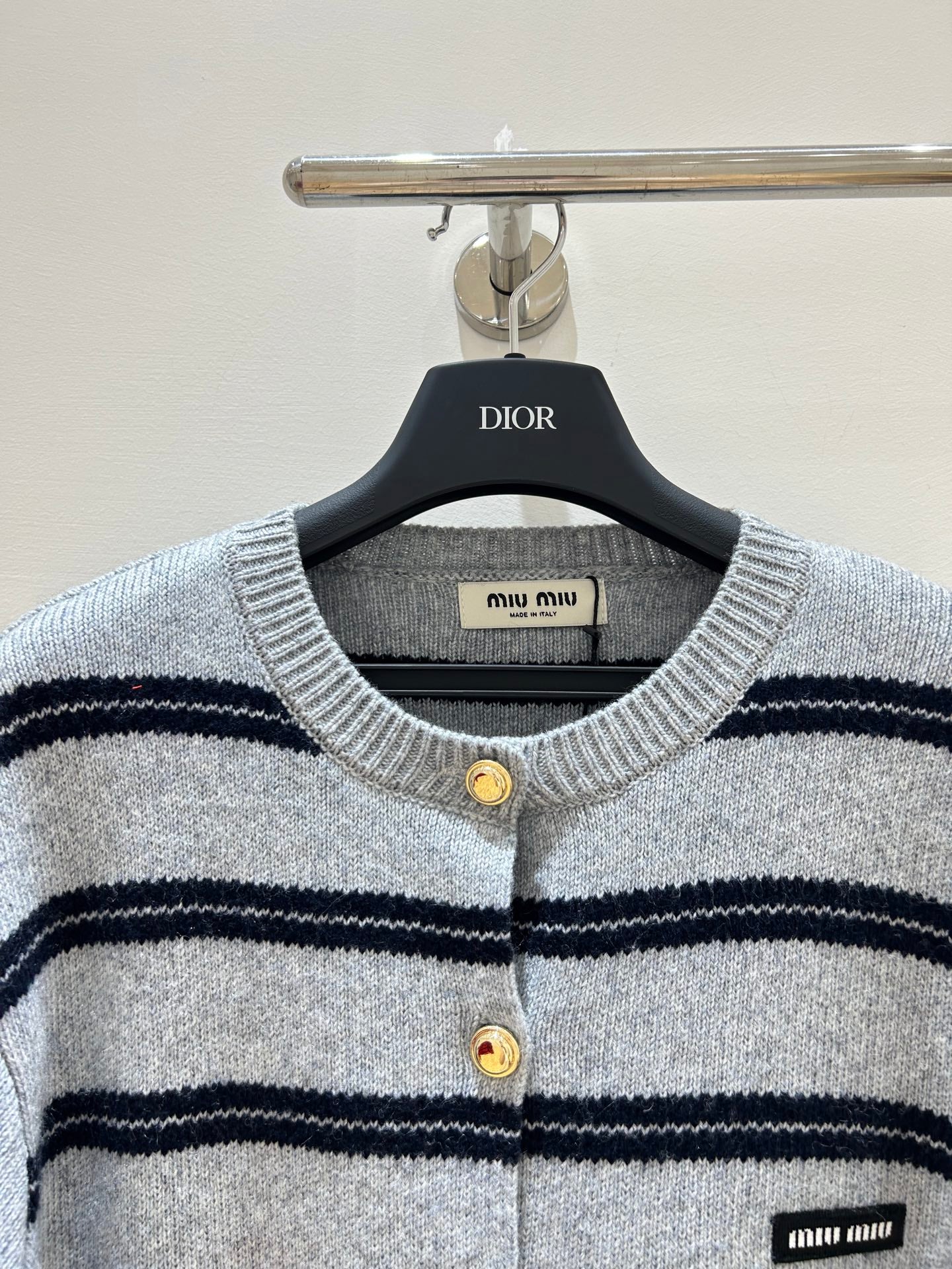 MIUMIU 26S CREWNECK KNIT CARDIGAN 1314