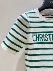 DIOR 25S STRIPED SHORT-SLEEVE T-SHIRT 671