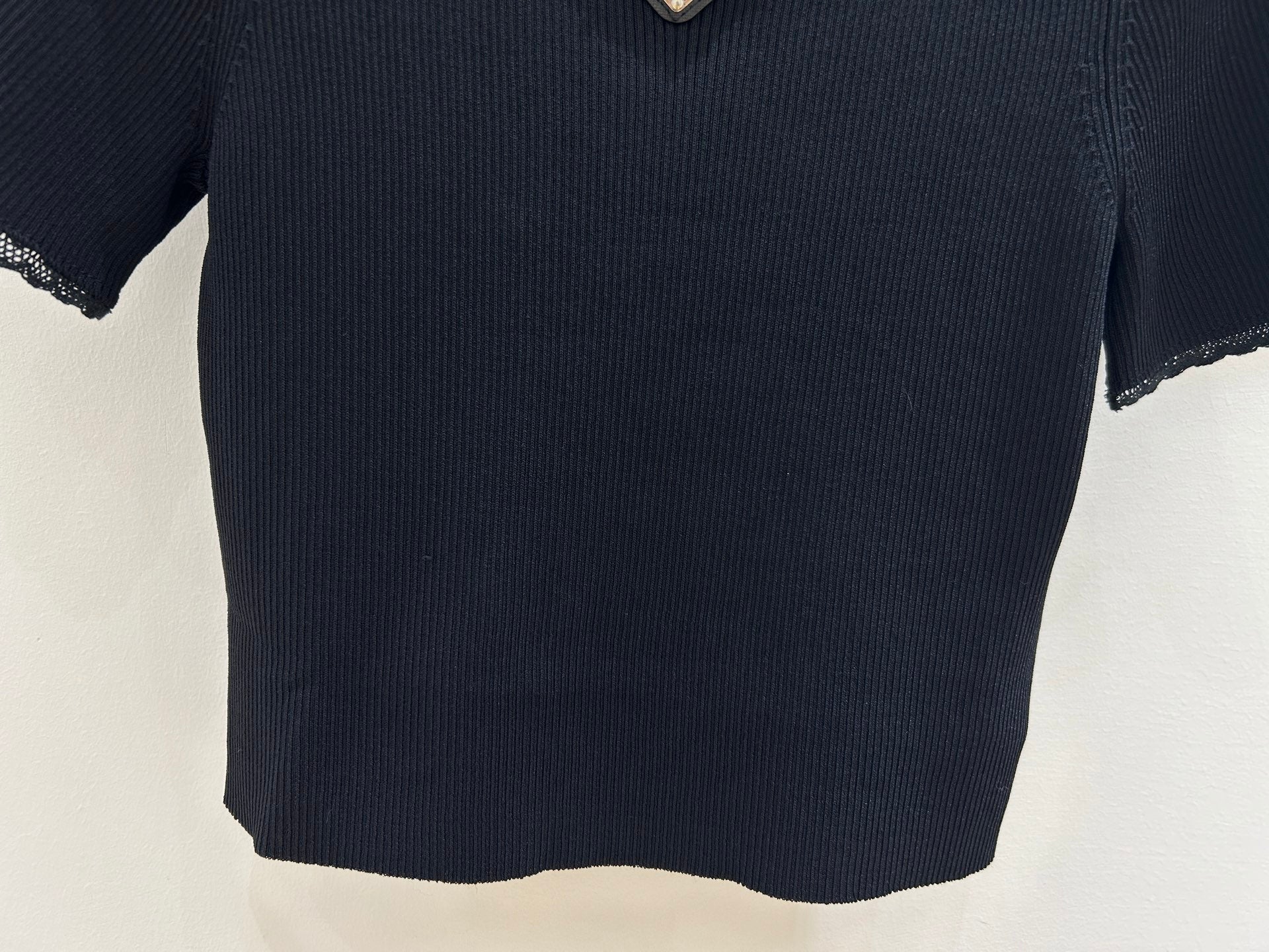 PRADA 26S SHORT-SLEEVE KNIT TOP 973