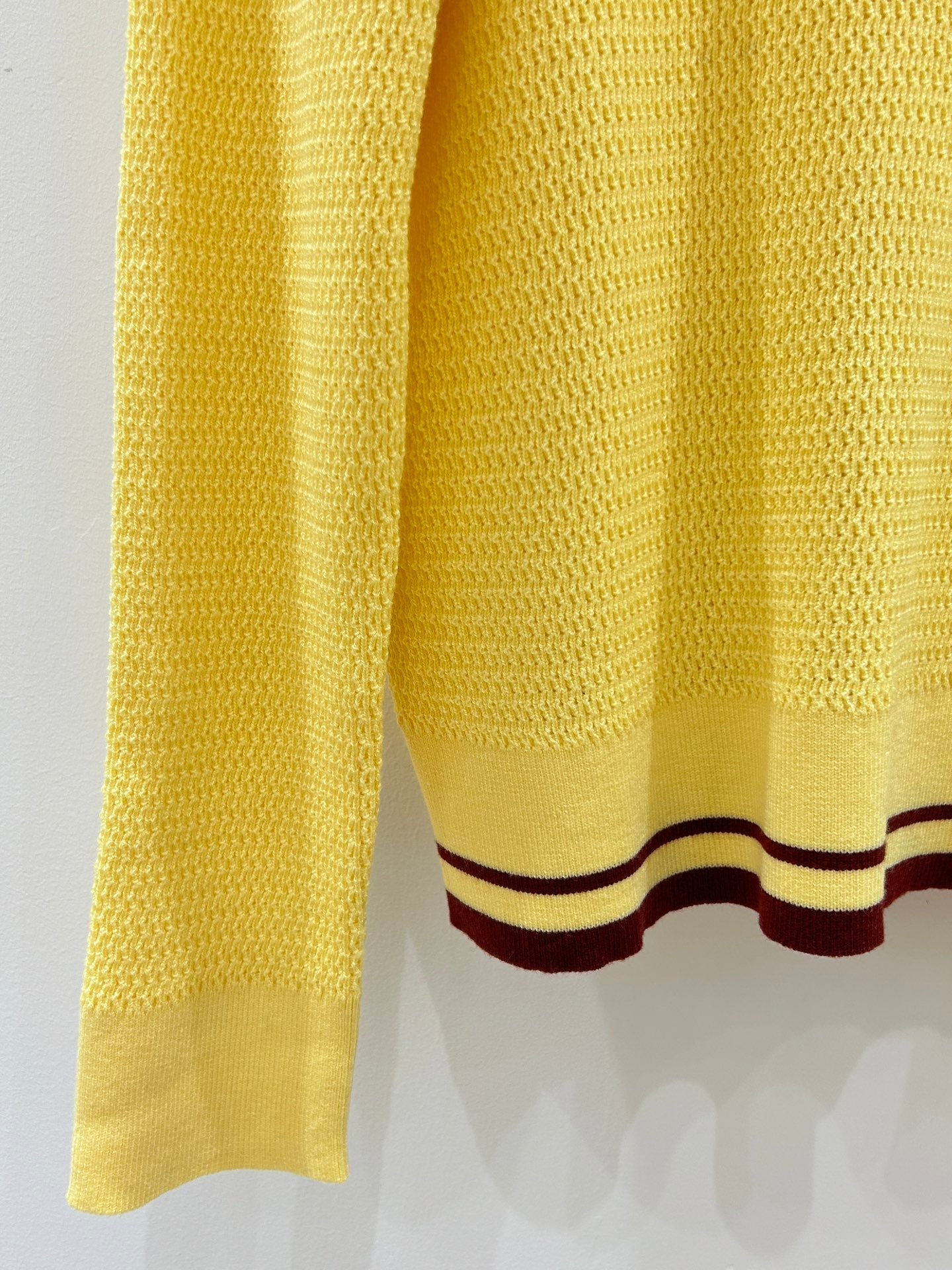 MIUMIU 26S LONG-SLEEVE KNIT POLO SHIRT 1414