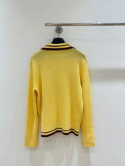 MIUMIU 26S LONG-SLEEVE KNIT POLO SHIRT 1414