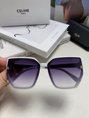TRIOMPHE SUNGLASS 497829 IN WHITE ACETATE EMBOSSED LOGO