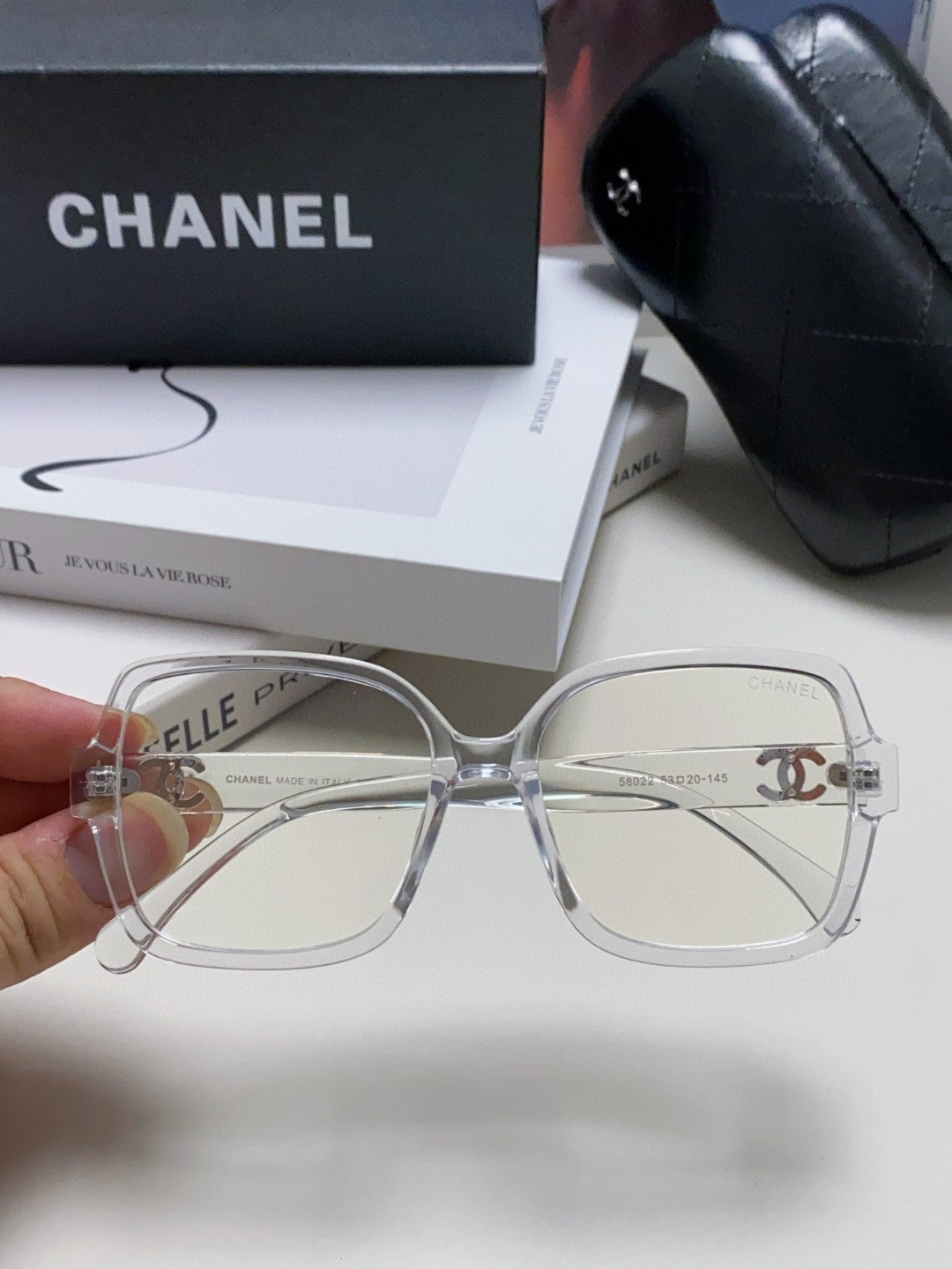 CHANEL 26S RECTANGULAR FRAMES IN ACETATE 399847