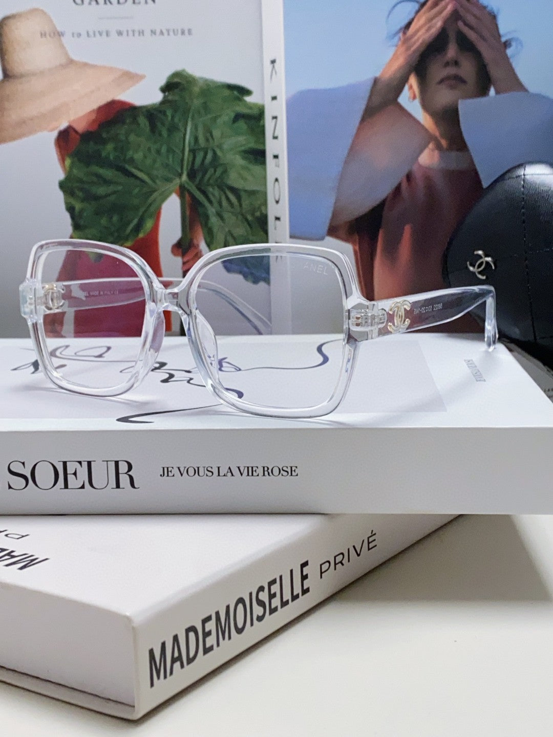 CHANEL 26S RECTANGULAR FRAMES IN ACETATE 399847