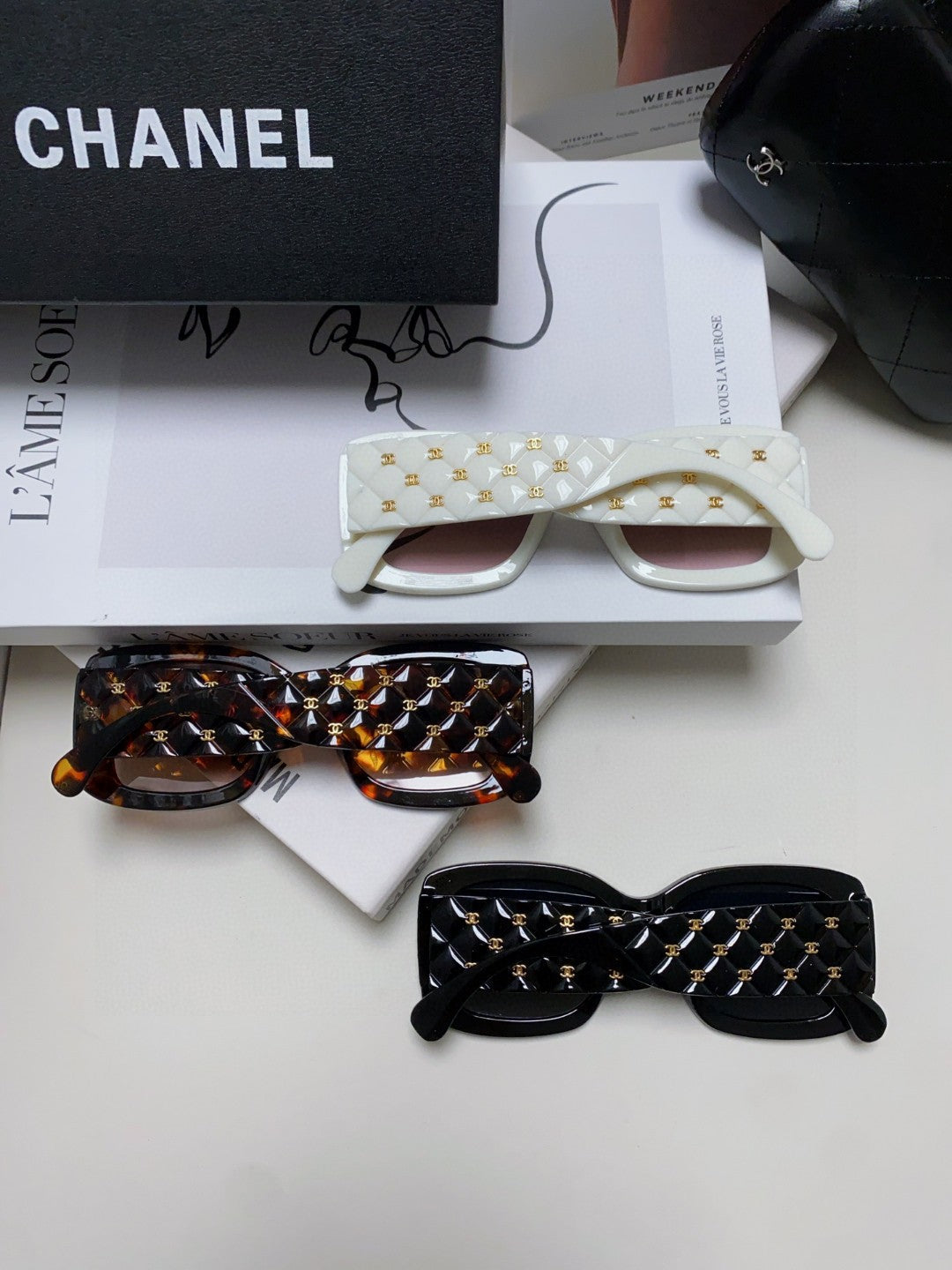 CHANEL 26S RECTANGULAR FRAMES IN ACETATE 399856