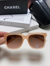 SQUARE SUNGLASSES 632877 IN PINK CLEAR ACETATE