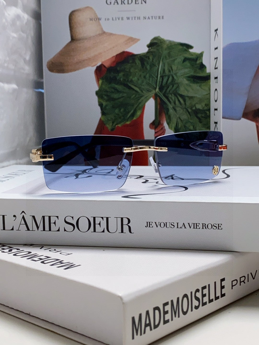 CARTIER 26S RIMLESS RECTANGULAR FRAME IN METAL 439510