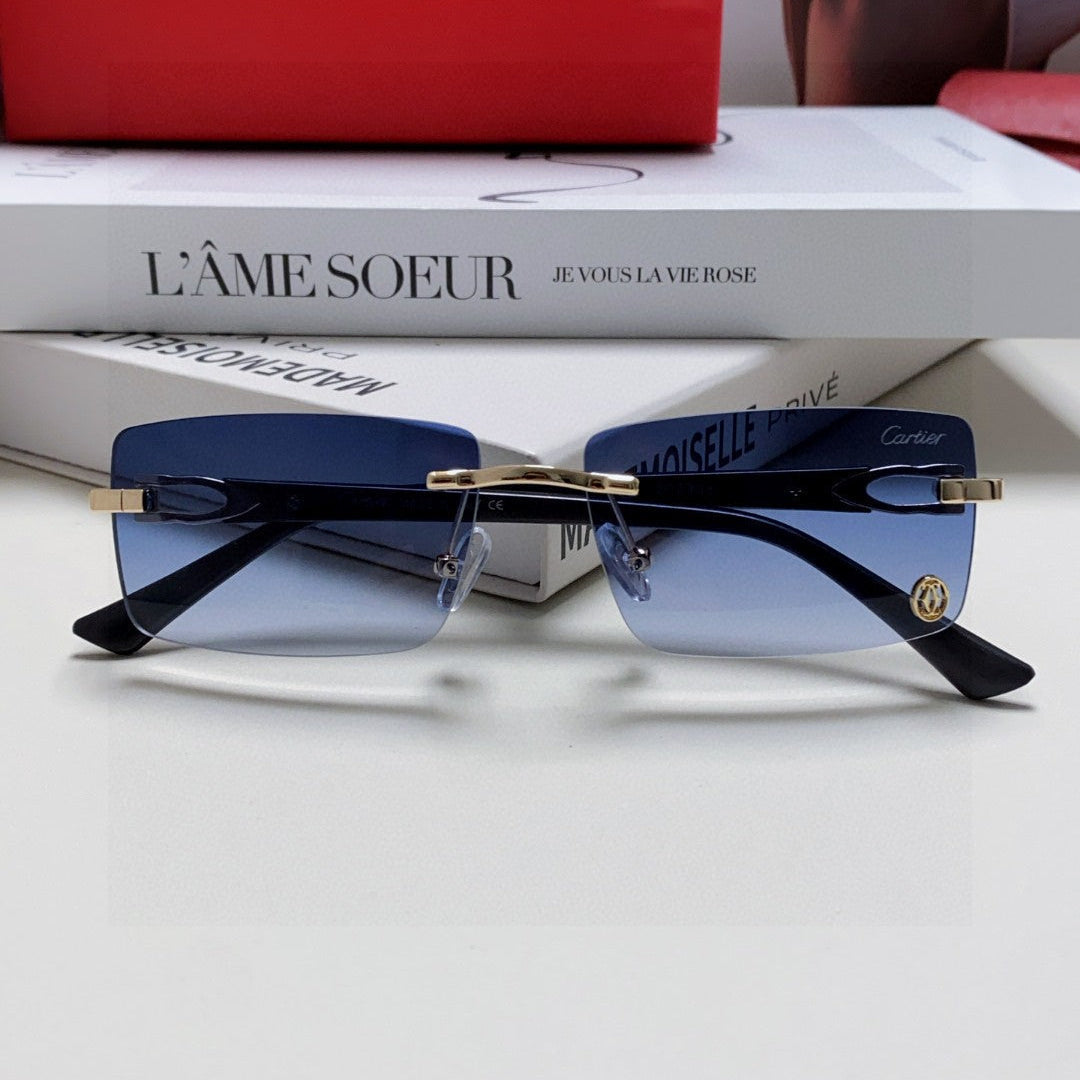 CARTIER 26S RIMLESS RECTANGULAR FRAME IN METAL 439510