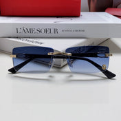 CARTIER 26S RIMLESS RECTANGULAR FRAME IN METAL 439510
