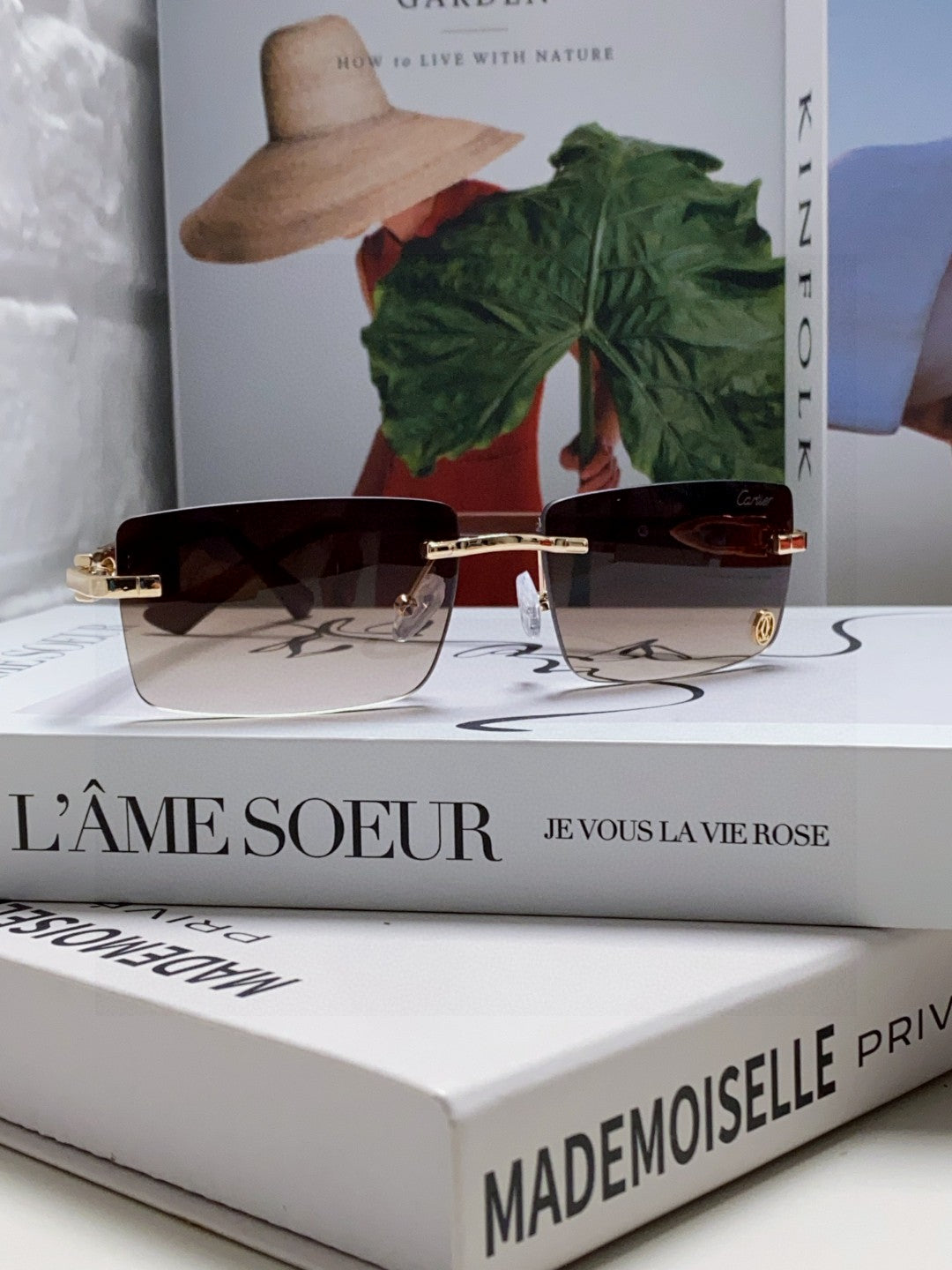 CARTIER 26S RIMLESS RECTANGULAR FRAME IN METAL 439511
