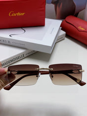 CARTIER 26S RIMLESS RECTANGULAR FRAME IN METAL 439511