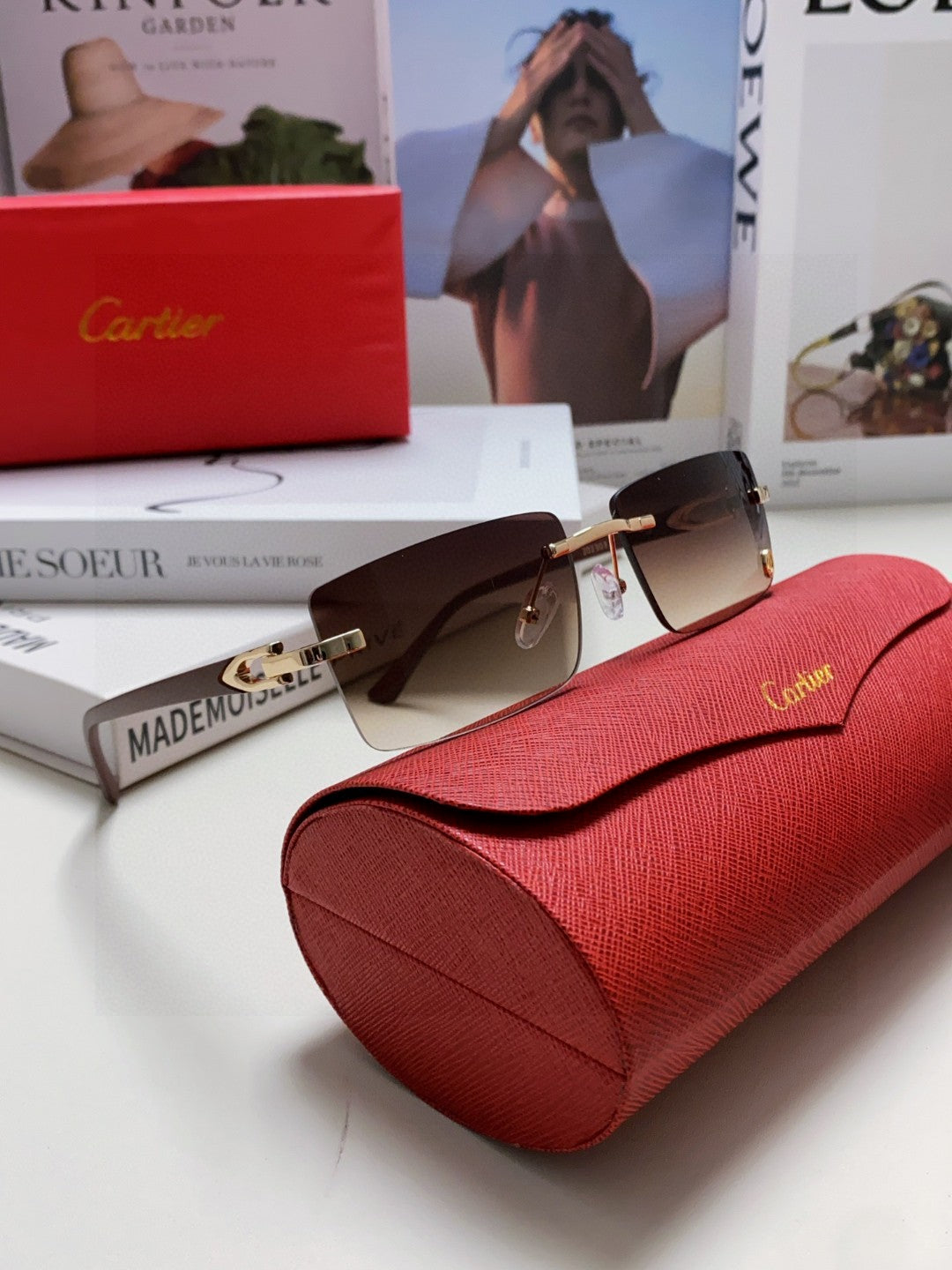 CARTIER 26S RIMLESS RECTANGULAR FRAME IN METAL 439511
