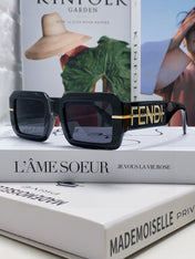 EMBOSSED LOGO DIAGONAL RECTANGULAR SUNGLASSES 563312 IN ACETATE