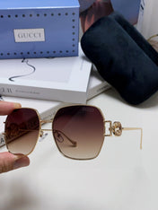 SQUARE FRAME SUNGLASSES 570217 IN METAL