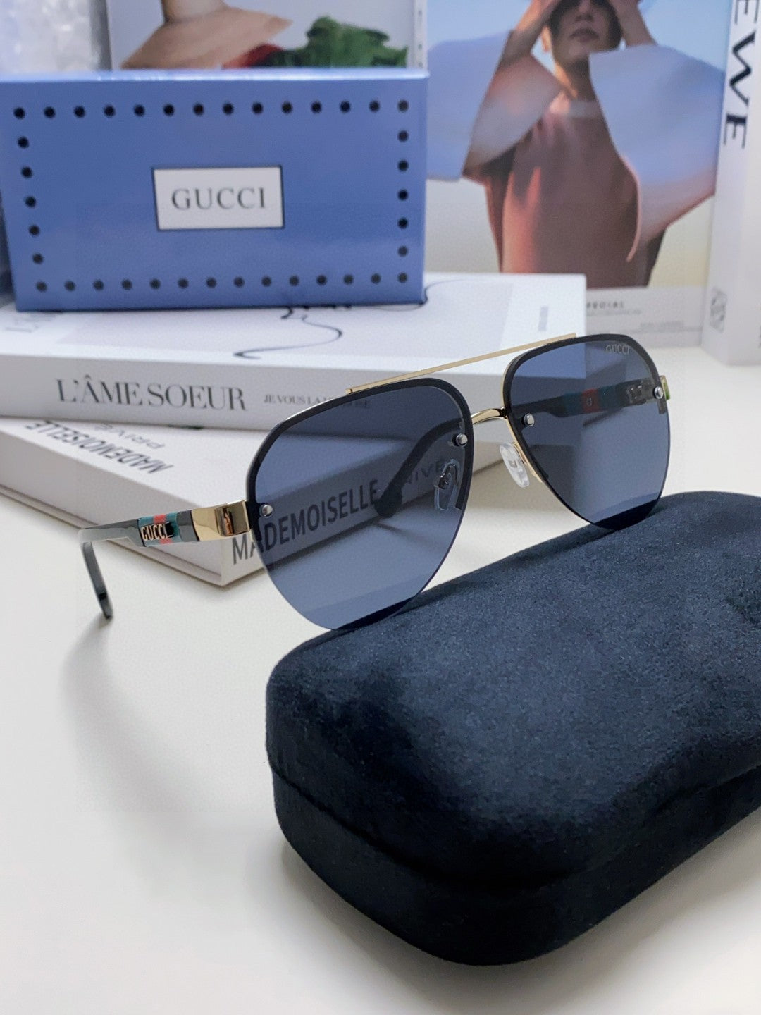 AVIATOR FRAME SUNGLASSES 570223 IN METAL