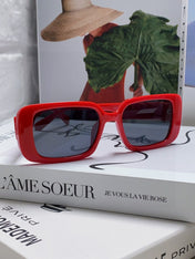 DIOR 26S RECTANGULAR FRAME IN RED ACETATE 422573