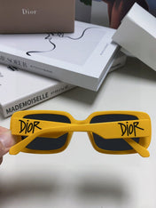 DIOR 26S RECTANGULAR FRAME IN YELLOW ACETATE 422574
