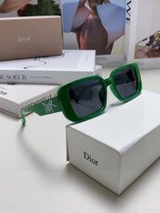 DIOR 26S RECTANGULAR FRAME IN GREEN ACETATE 422575
