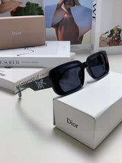 DIOR 26S RECTANGULAR FRAME IN BLACK ACETATE 422577