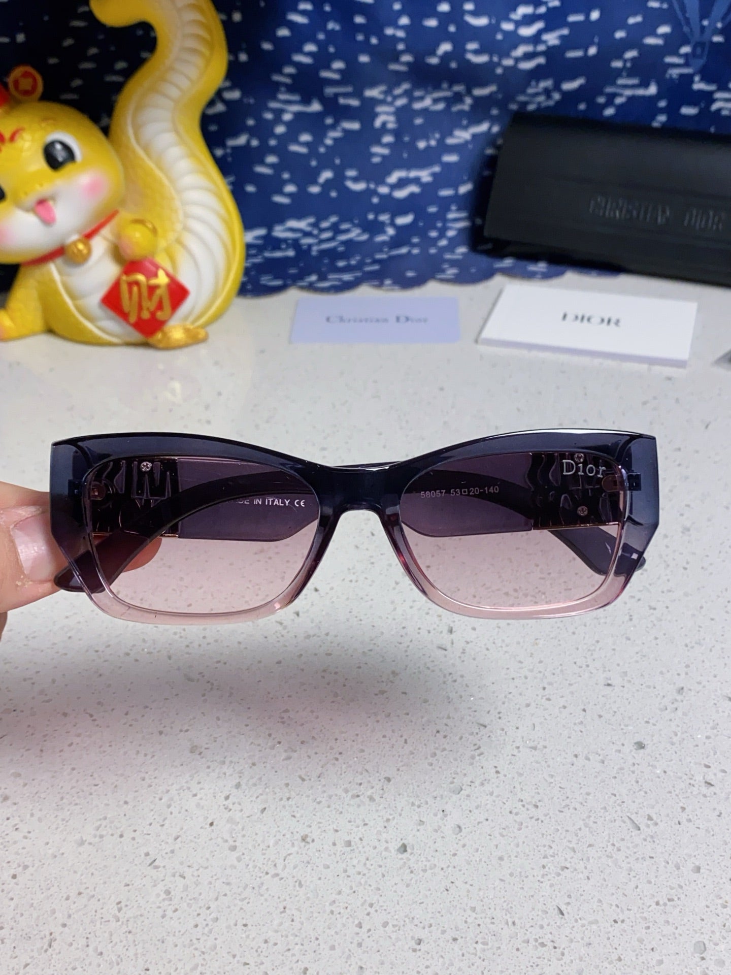 DIOR 26S RECTANGULAR FRAME IN ACETATE 406559