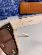 SQUARE SUNGLASS 575841 IN NUDE ACETATE