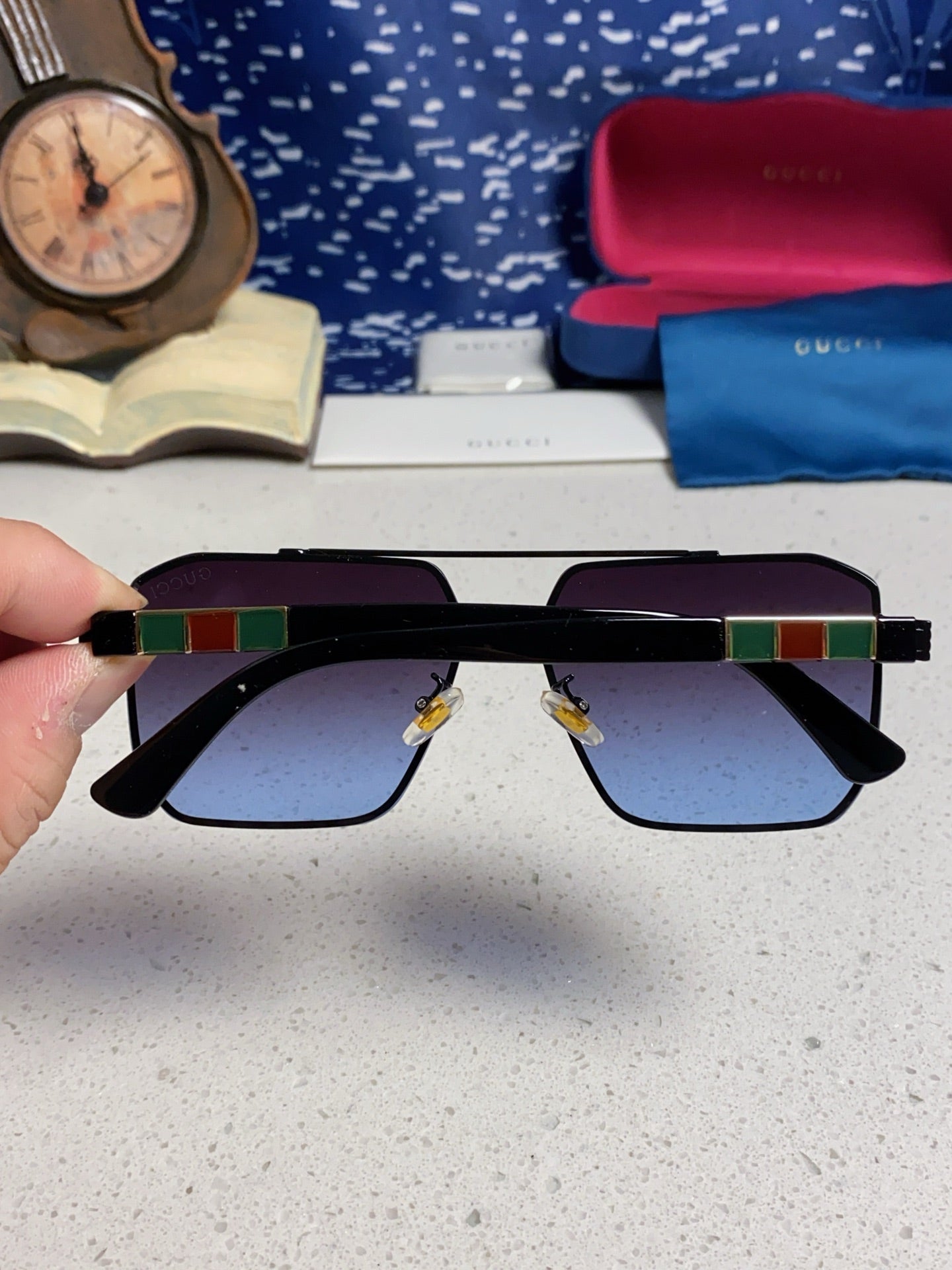 GUCCI 26S SQUARE FRAME IN METAL 420477