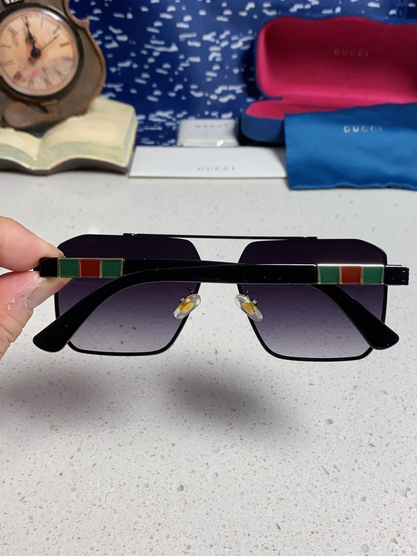 GUCCI 26S SQUARE FRAME IN METAL 420478