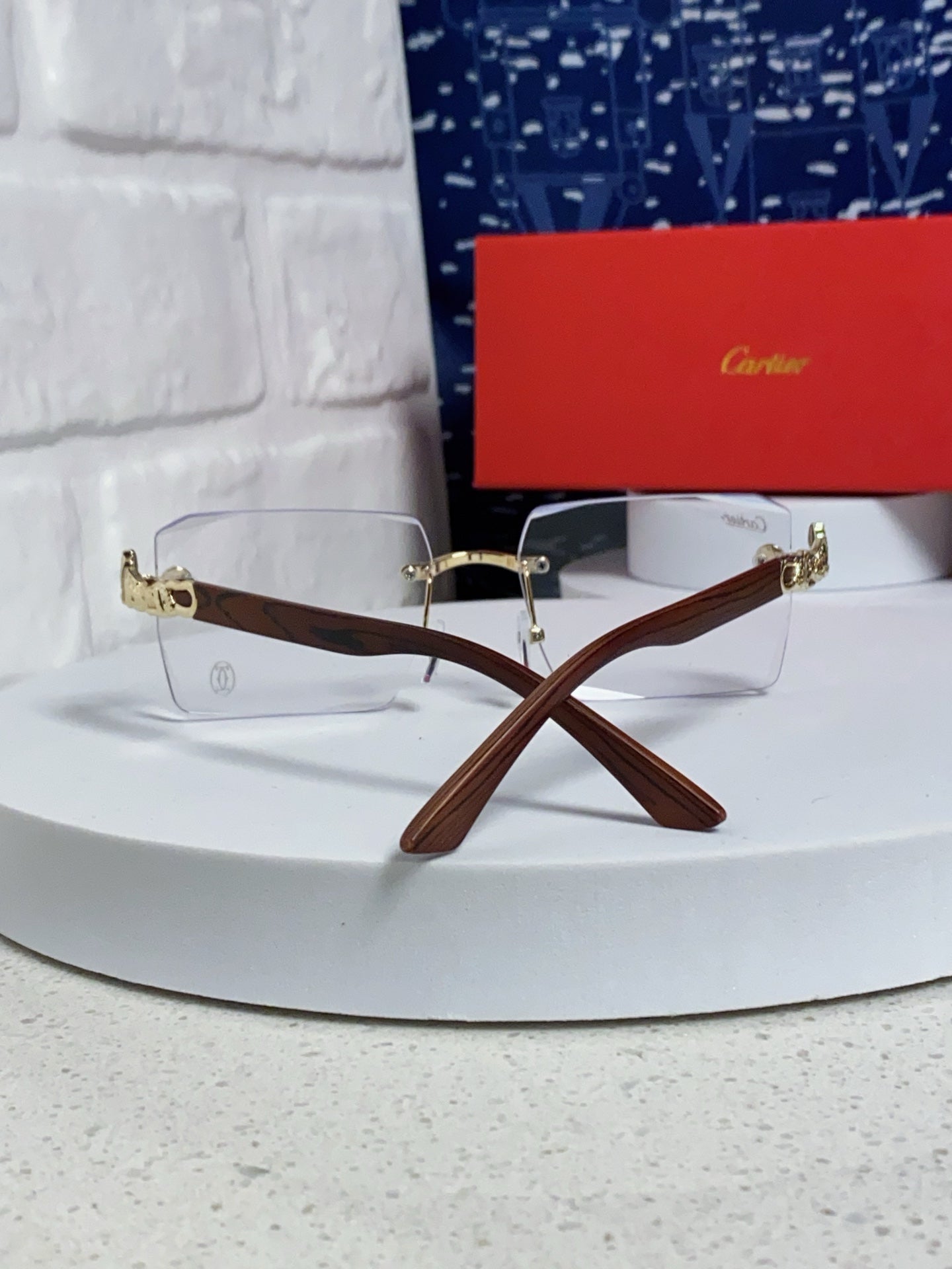 CARTIER 26S RIMLESS SQUARE FRAME IN METAL 439558