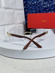 CARTIER 26S RIMLESS SQUARE FRAME IN METAL 439558