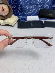 CARTIER 26S RIMLESS SQUARE FRAME IN METAL 439558