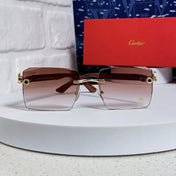 CARTIER 26S RIMLESS SQUARE FRAME IN METAL 439560