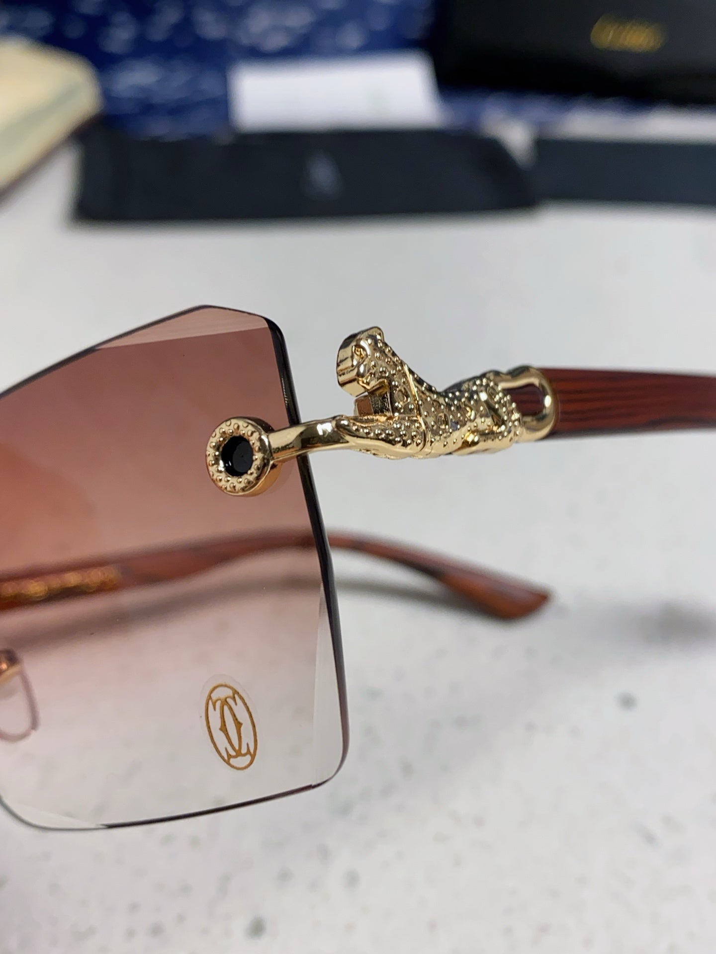CARTIER 26S RIMLESS SQUARE FRAME IN METAL 439560