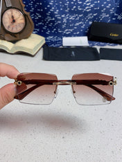 CARTIER 26S RIMLESS SQUARE FRAME IN METAL 439560