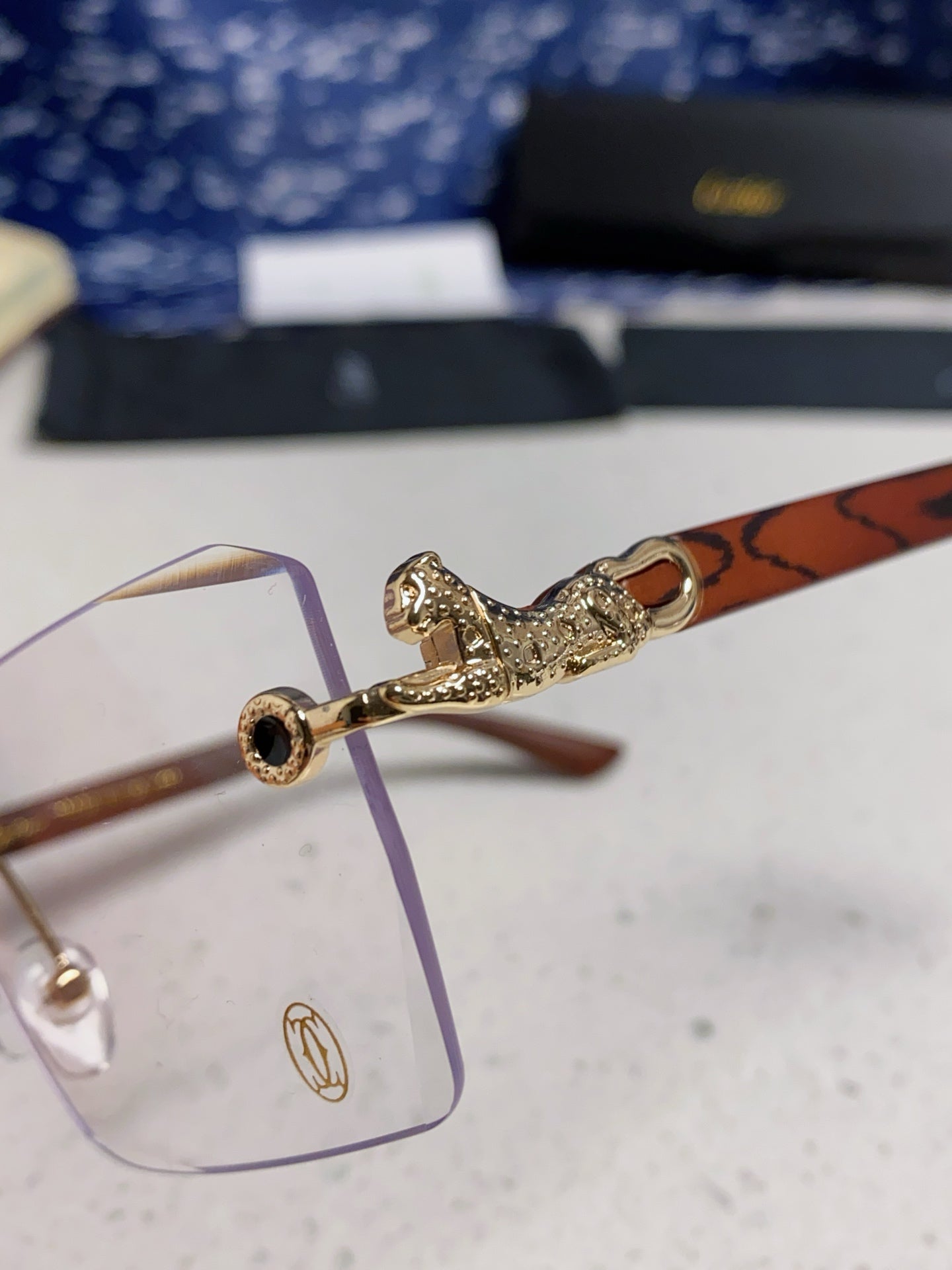 CARTIER 26S RIMLESS SQUARE FRAME IN METAL 439558