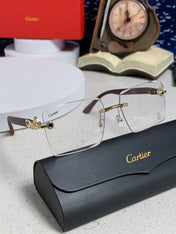 CARTIER 26S RIMLESS SQUARE FRAME IN METAL 439558