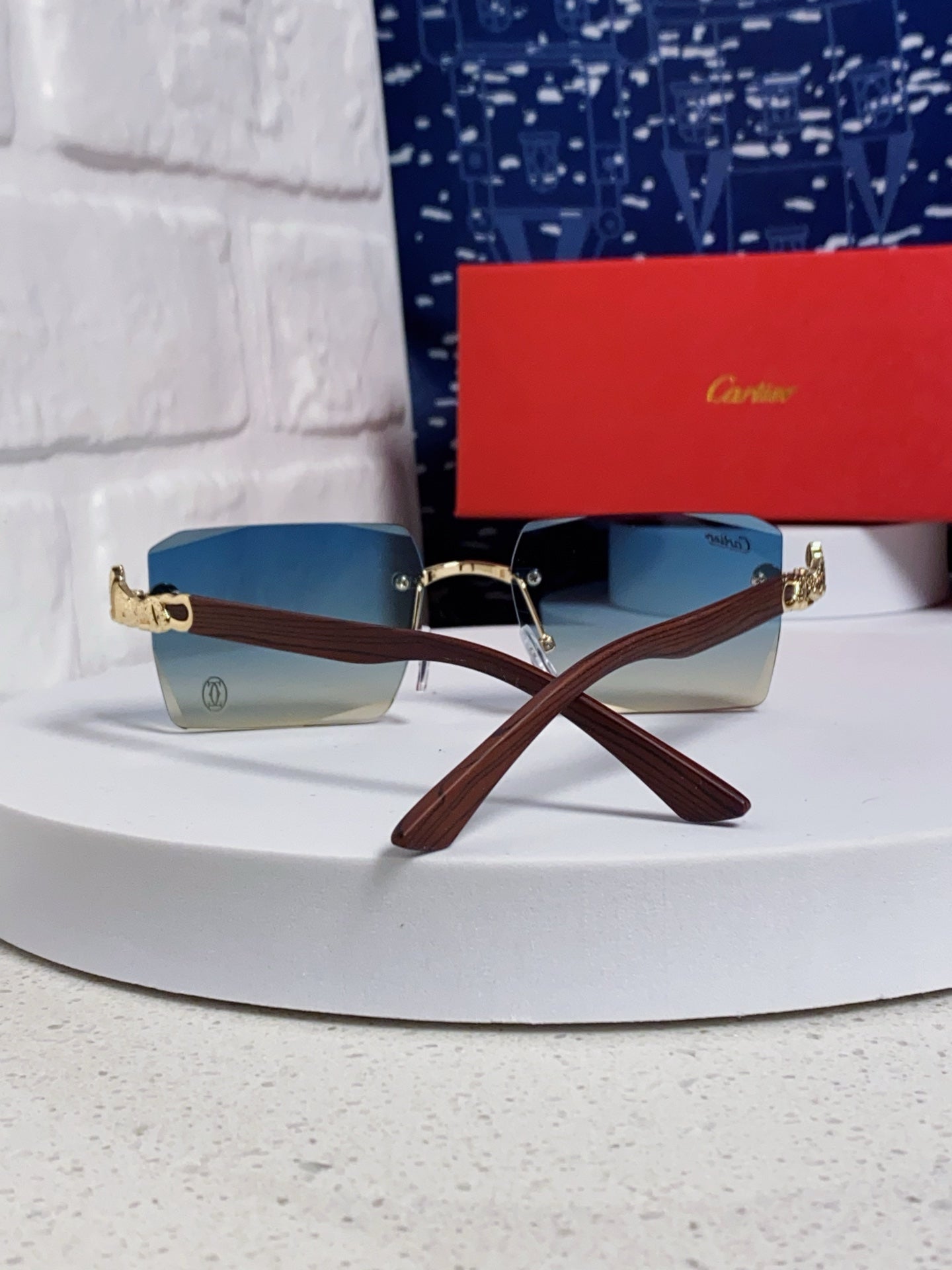CARTIER 26S RIMLESS SQUARE FRAME IN METAL 439559