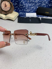 CARTIER 26S RIMLESS SQUARE FRAME IN METAL 439560