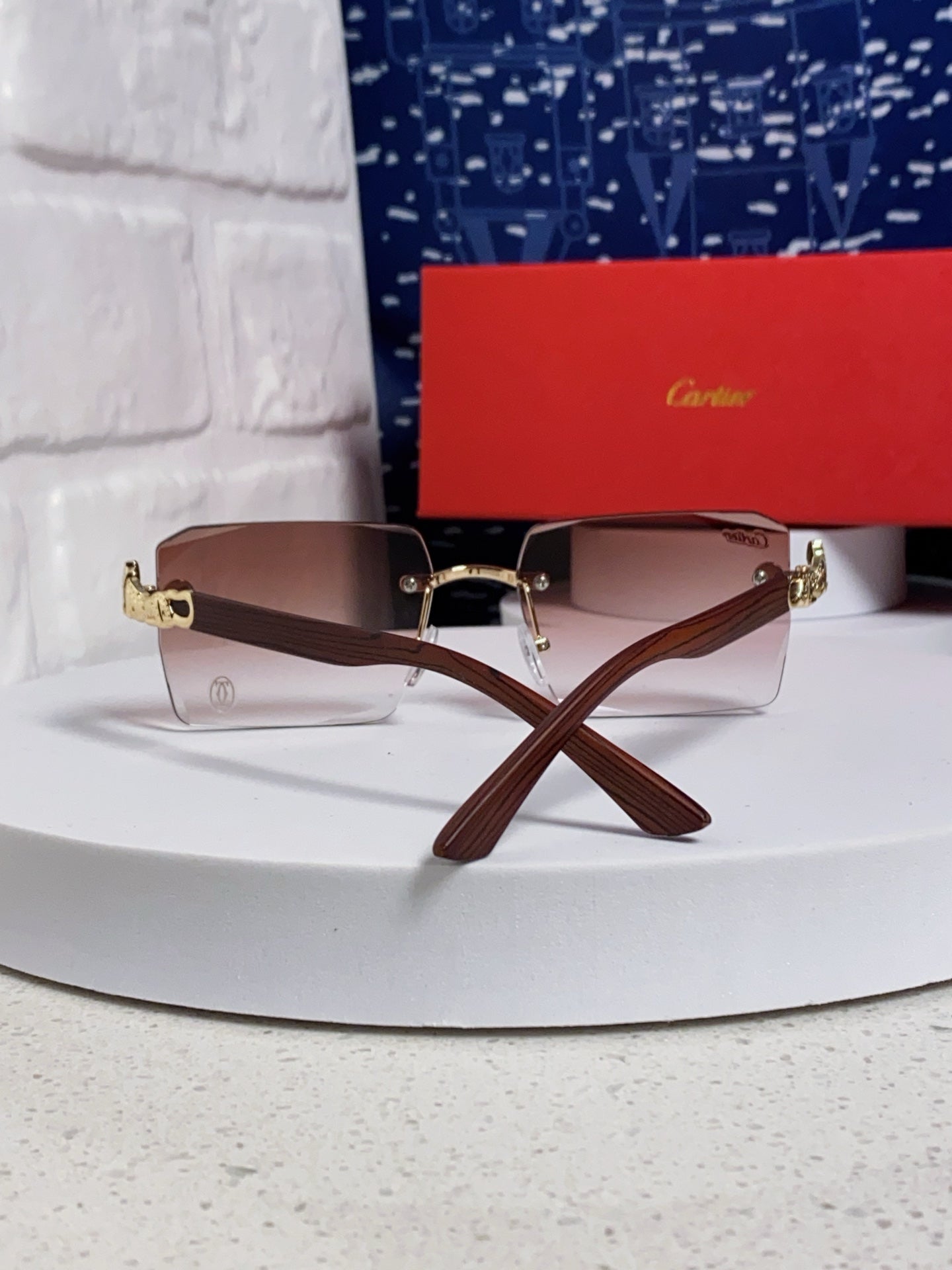 CARTIER 26S RIMLESS SQUARE FRAME IN METAL 439560