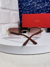 CARTIER 26S RIMLESS SQUARE FRAME IN METAL 439560