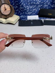 CARTIER 26S RIMLESS SQUARE FRAME IN METAL 439560